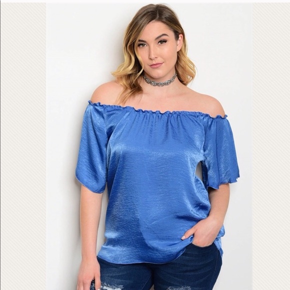 NWT Blue Plus Size Top - Picture 2 of 2